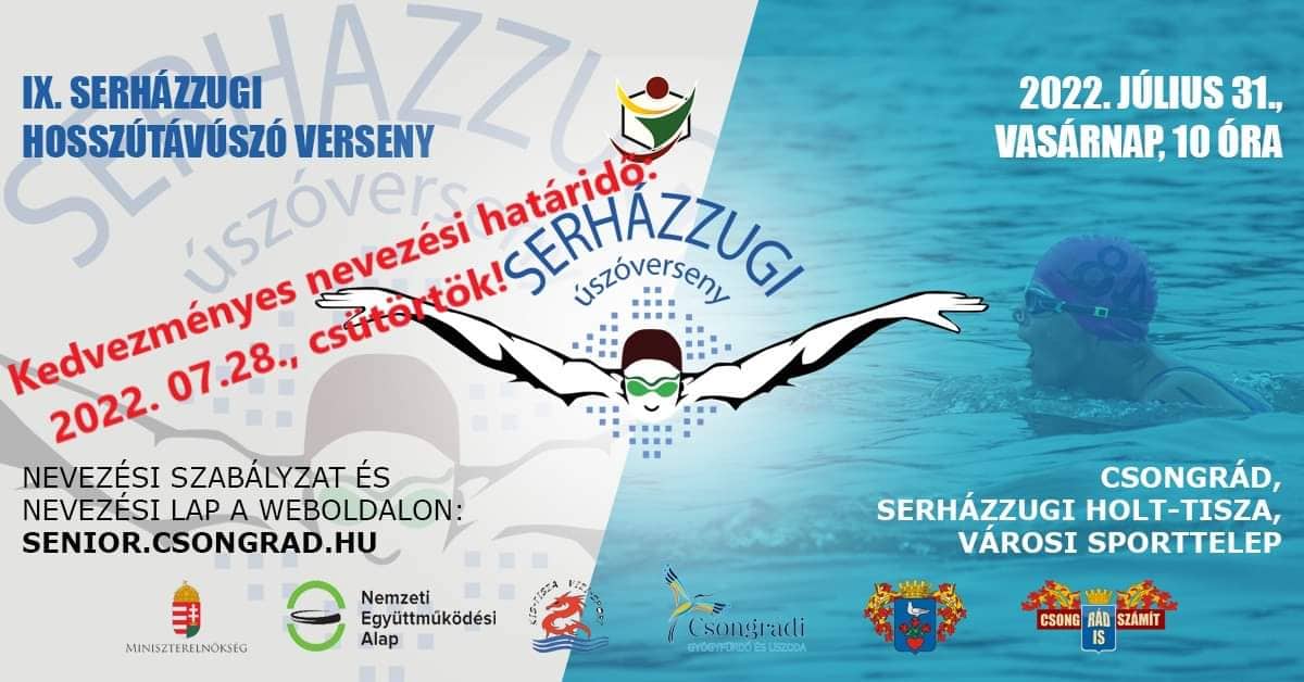 Csongrádban is találkozhatnak a versenyzők a FINIS Hungary-vel a IX. Serházzugi hosszútávúszó versenyen